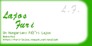 lajos furi business card